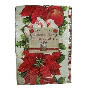 Benson Mills Christmas Glory Tablecloth 60" x 84" Oblong NIP